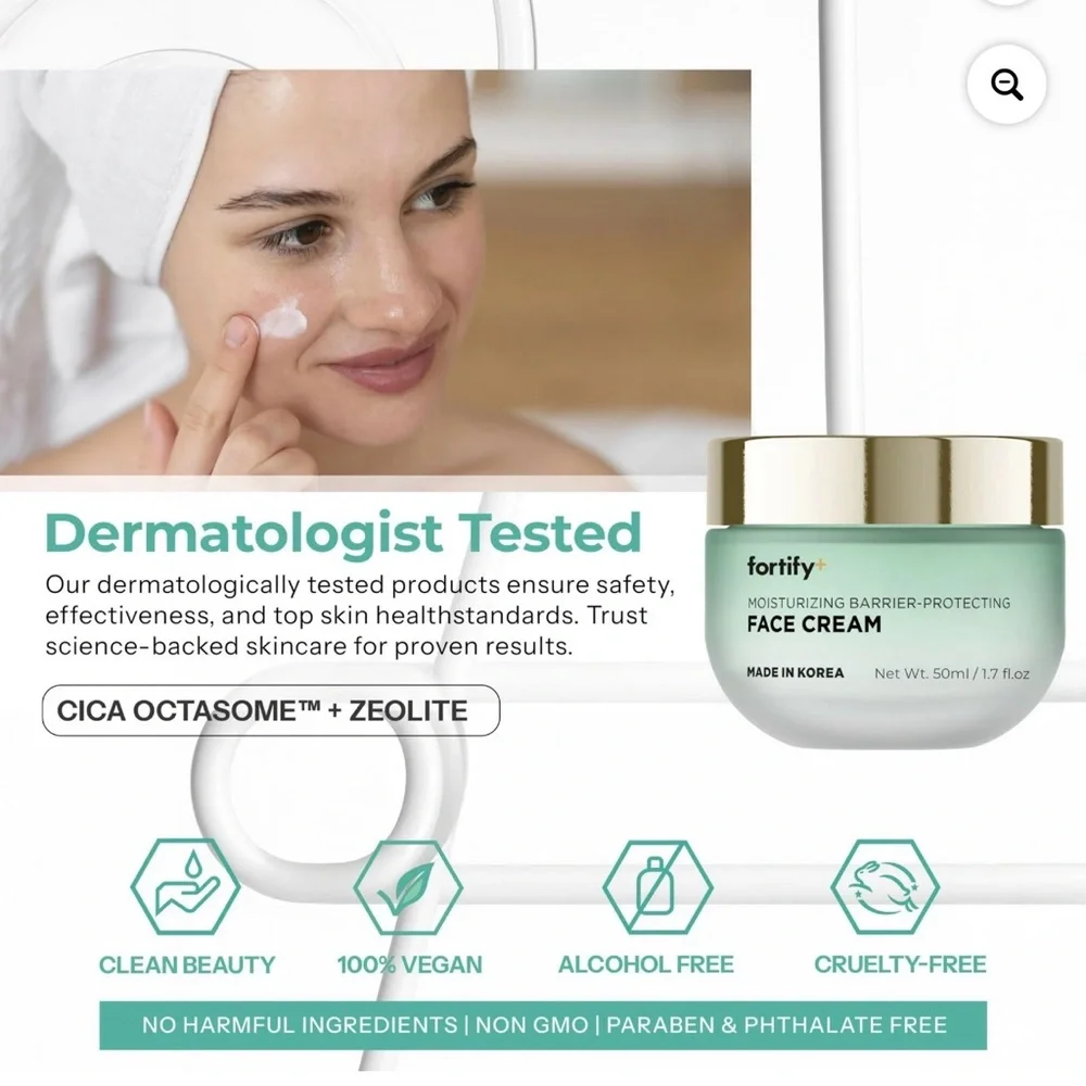TruSkin Hyaluronic Acid Facial Serum + Fortify Barrier Cream Bundle | NEW Sealed